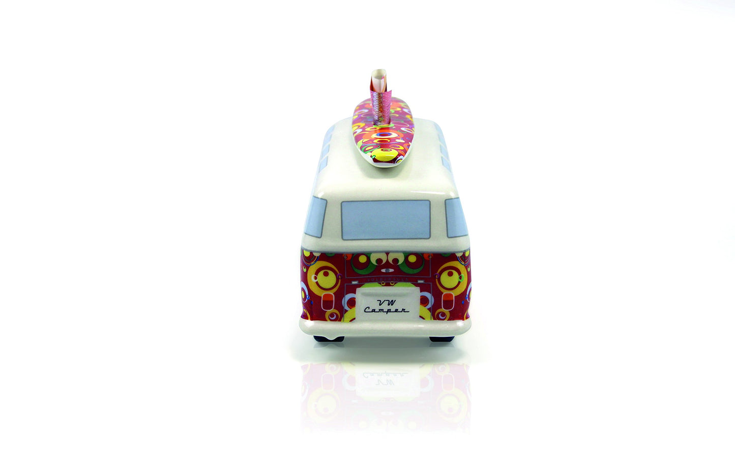 Brisa Vw Collection - Volkswagen Savings Bank Piggy Bank Money Coin Box With Surfboard In T1 Bus Samba Design (Classic Bus/Red)