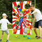 TONIFUL Carnival Toss Game Banner, 4 Bean Bags, 6 Holes, Polyester, Multiple Colors, Indoor/Outdoor Fun for Kids and Adults