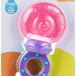 Bright Starts Rattle and Teethe Baby Teether, Silicone, 1 Count, Chillable, Pretty in Pink, Model 8836, Ages 3 Months +