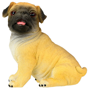 Pacific Trading Sitting Pug Puppy Figurine 3 Inch Multicolor