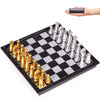 KICTERO 5 Mini Chess Set Travel Board Game with Magnetic Folding Chess Board Portable and Store Chess Pieces Pocket Chess Games for Kids and mature-themed Easy to Carry