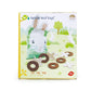 Tender Leaf Toys - Tic Tac Toe - Wooden Tic Tac Toe Game With Bunny Drawstring Bag - Travel Board Game For Kids And Adults - Age 3+