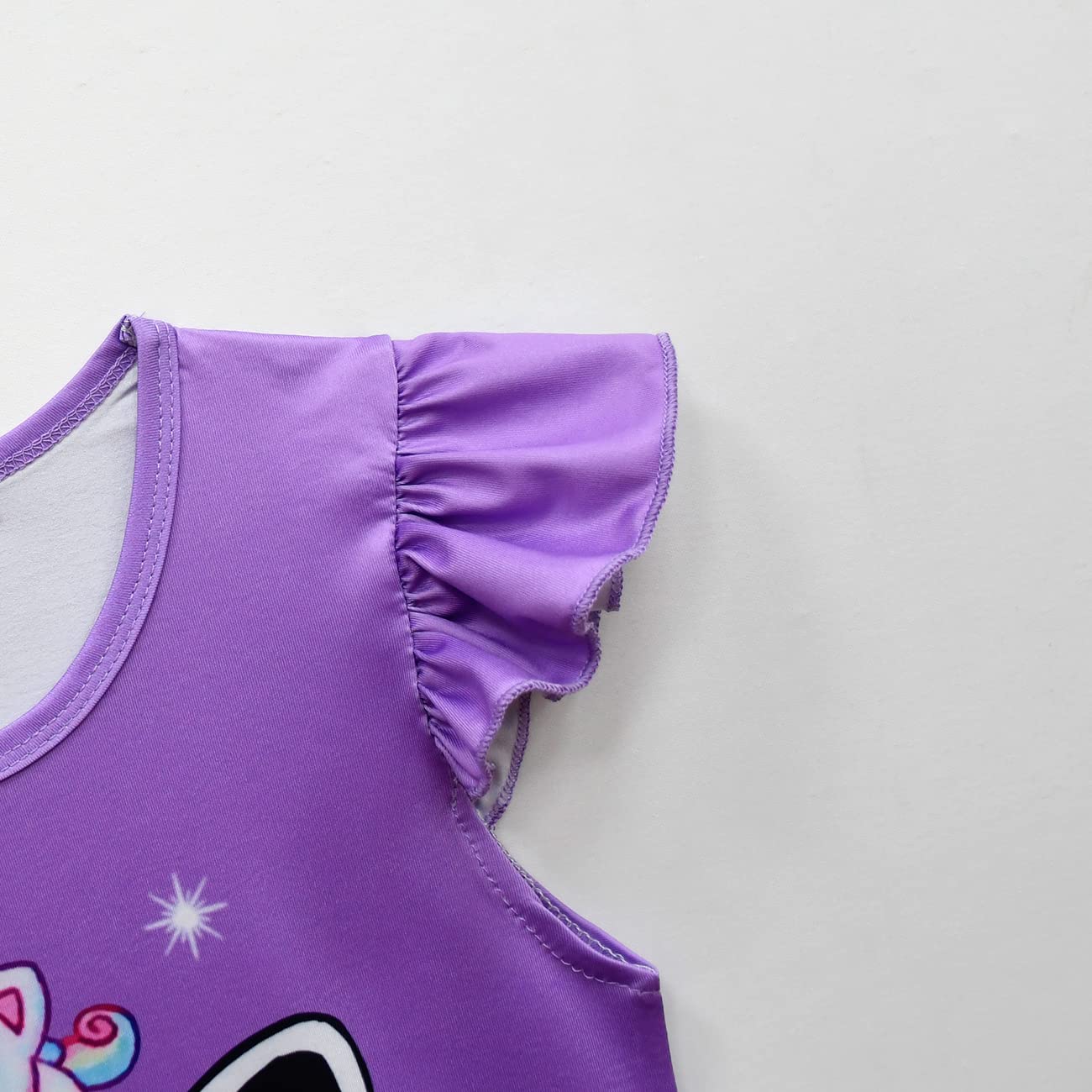Girls Game Casual Graphic Dress Gaming Clothes Cute Dresses Birthday Gift Purple