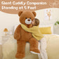 Tezituor Large Teddy Bear 5 Feet  Soft 59 Jumbo Bear Stuffed Animal Life Size Plush Bear Toy Valentine's Christmas Birthday Gift for Girlfriend Kids Dark Brown