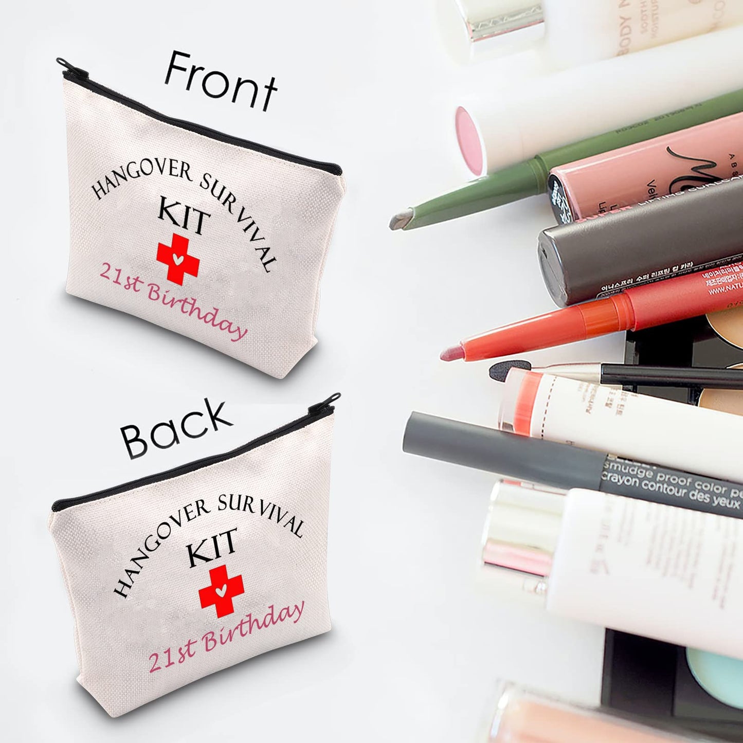 Mnigiu 21St Birthday Hangover Kit - Pouch - Favor Bag