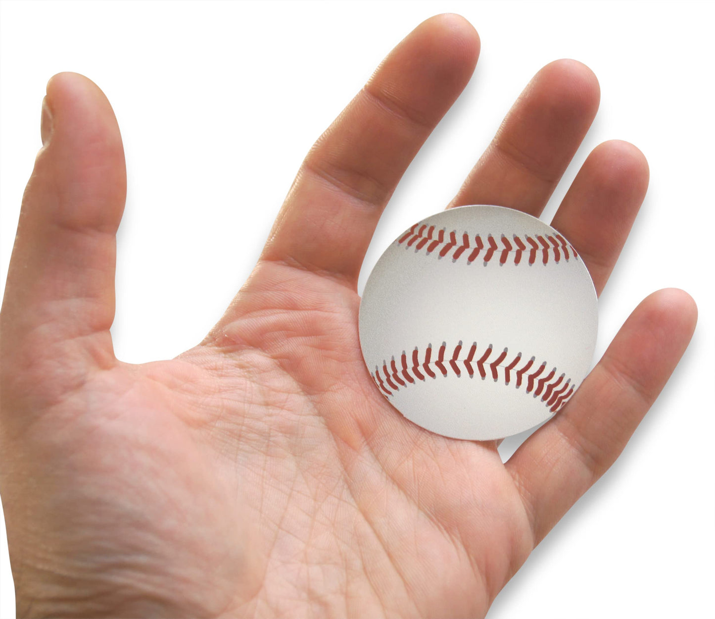 Novel Merk Baseball Sports Ball Vinyl Stickers - 2” Round Individual Decals For Laptop, Water Bottle, Phone, Party Favors, & Decor - Adheres To Clean Surfaces Waterproof & Repositionable (20)