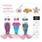 Doll Clothing Accessories Sets - 18-Inch Clothes - Kids Birthday Treasure Including Complete Mermaid Doll Sparkling Dress Outfits With Purse For Girl Present