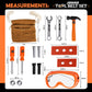 Playkidiz Kids Tool Belt Set - Adjustable Toddler Tool Belt to Pretend Construction, 15pc Durable Kids Toy Tool Set for Learning