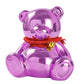 SOBEIT 7.36inch Bear Piggy Bank | Cute Bear Coin Bank | Shiny Plating Craftsmanship | Meticulous Details | Ceramic Bear Money Bank for Kids Girls Boys mature-themed(Rose Red/6.88 L x 5.62 W x 7.36 H)