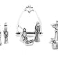 Nativity Set With Chreche Mini Pewter Figurine 11 Pc Set With Velvet Pouch