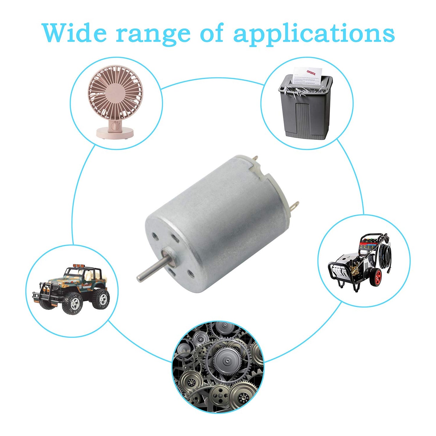 Dc Motor 3V-12V 280 Micro Motor 42 x 24 mm for RC Boat Model Toys Diy (Pack of 5)
