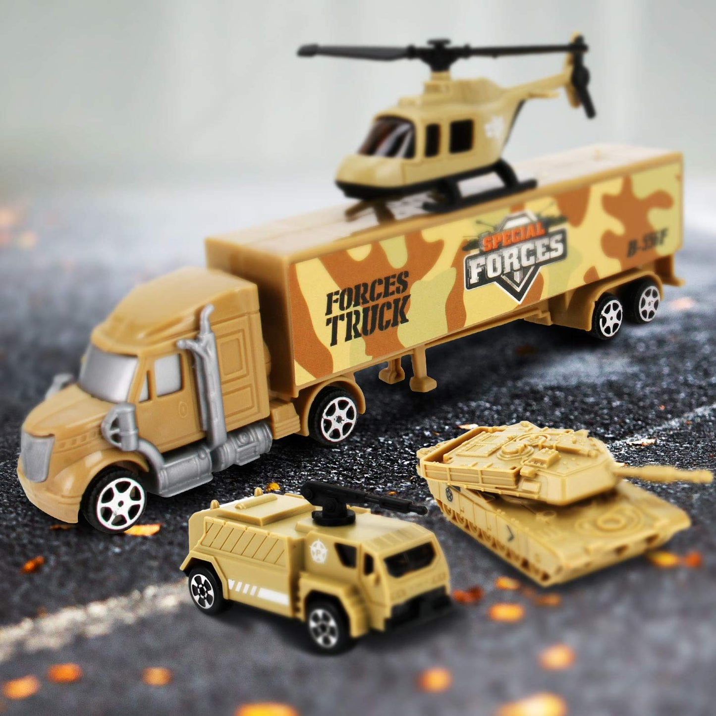 12 Pcs Military Plastic Army Men Vehicles Toy Playset - Includes Stealth Bomber, Tanks, Helicopter, Fighter Jets And More For Kids, Boys