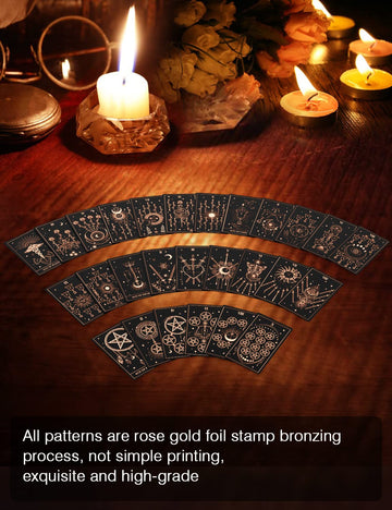 Wjpc Rose Gold Foil Tarot Card Decks Set With Guidebook&Gift Box For Beginner& Expert. Fortune Telling Game Cards For Tarot Decks.