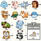 Kazjdkll Animal Stickers Pack,205Pcs Cute Animal Stickers For Kids,Water Bottle Stickers,Waterproof Vinyl Stickers For,Laptop,Sk