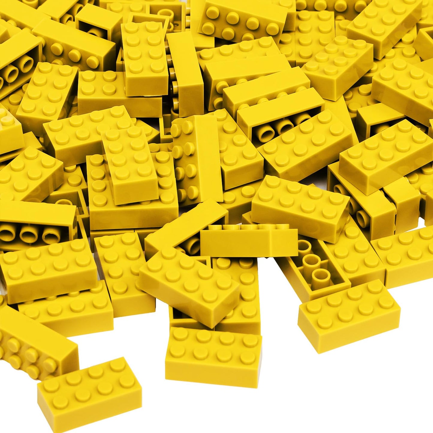 Unirolic Classic Building Bricks, 100 Piece 2X4 Building Blocks Stem Creative Building Toys Compatible With All Major Brands, Moc Building Bricks Diy Play Set For Kids(Golden)