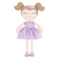 Gloveleya Baby Doll Valentines Day Gifts I Love You Gifts Soft Toy Plush Dolls Purple Flocking Heart Girl 16 Inches