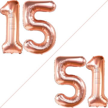 Giant, Rose Gold 15 Balloons Number - 40 Inch | Jumbo Rose Gold Number 15 Balloons For Happy 15Th Birthday Decorations For Girls | 15 Decorations For Quinceanera Decorations | 15 Birthday Balloons