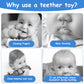 Aolso Baby Teether Toys, 2Pcs Silicone Baby Teething Toys Phone Shape With 2Pcs Pacifier Clip, Soft Teething Toys For Toddlers,B