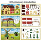 Peagprav Farm Animals Toy Set - 140 pcs Barn Playset for Kids 3-7 Years - Multicolour ABS & PVC Figurines