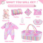 Babeside 8 Pcs Reborn Baby Doll Clothes With Bassinet For 17-22 Inch Babydolls, Reborn Baby Doll Accessories Fit Newborn Baby Do