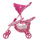 Peppa Pig: Doll Twin Stroller - Pink & White Dots - Fits Dolls Up To 24, Retractable Canopy, Easy to Fold for Storage & Travel,