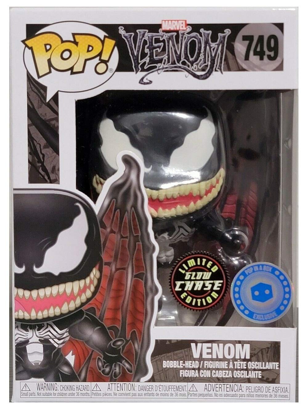 Funko Pop! 749 Marvel Winged Venom Gitd Glow In The Dark Chase Exclusive Bobblehead Figure