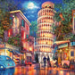 Ravensburger 500 Piece Jigsaw Puzzle - Evening in Pisa for Ages 10+, Black, Cardboard, Model 17380