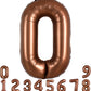 Toniful 40 Inch Coffee Brown Large Numbers Balloon 0-9 Birthday Party Decorations,Big Chocolate Number 0 Foil Balloon Digital 0