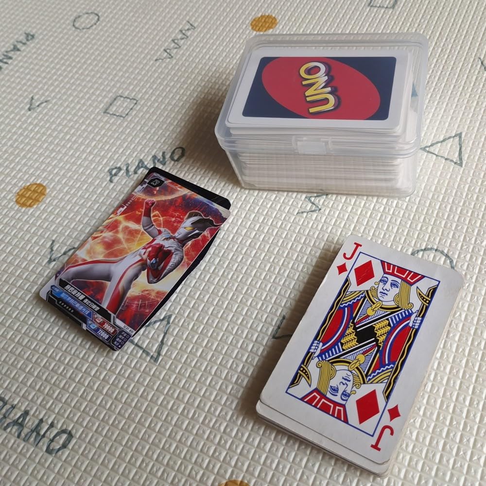 Dkaovh 2Pcs Plastic Game Card Storage Box, Uno Card Case, Playing Card Box, High Capacity Playing Card Case (No Cards)