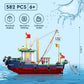 Vziimo Fishing Boat Building Blocks Set, City Marine Theme Model Kit For Ocean Exploration And Sea Lovers, Boat Ship Toys For Kids Boys Girls (582 Pcs)