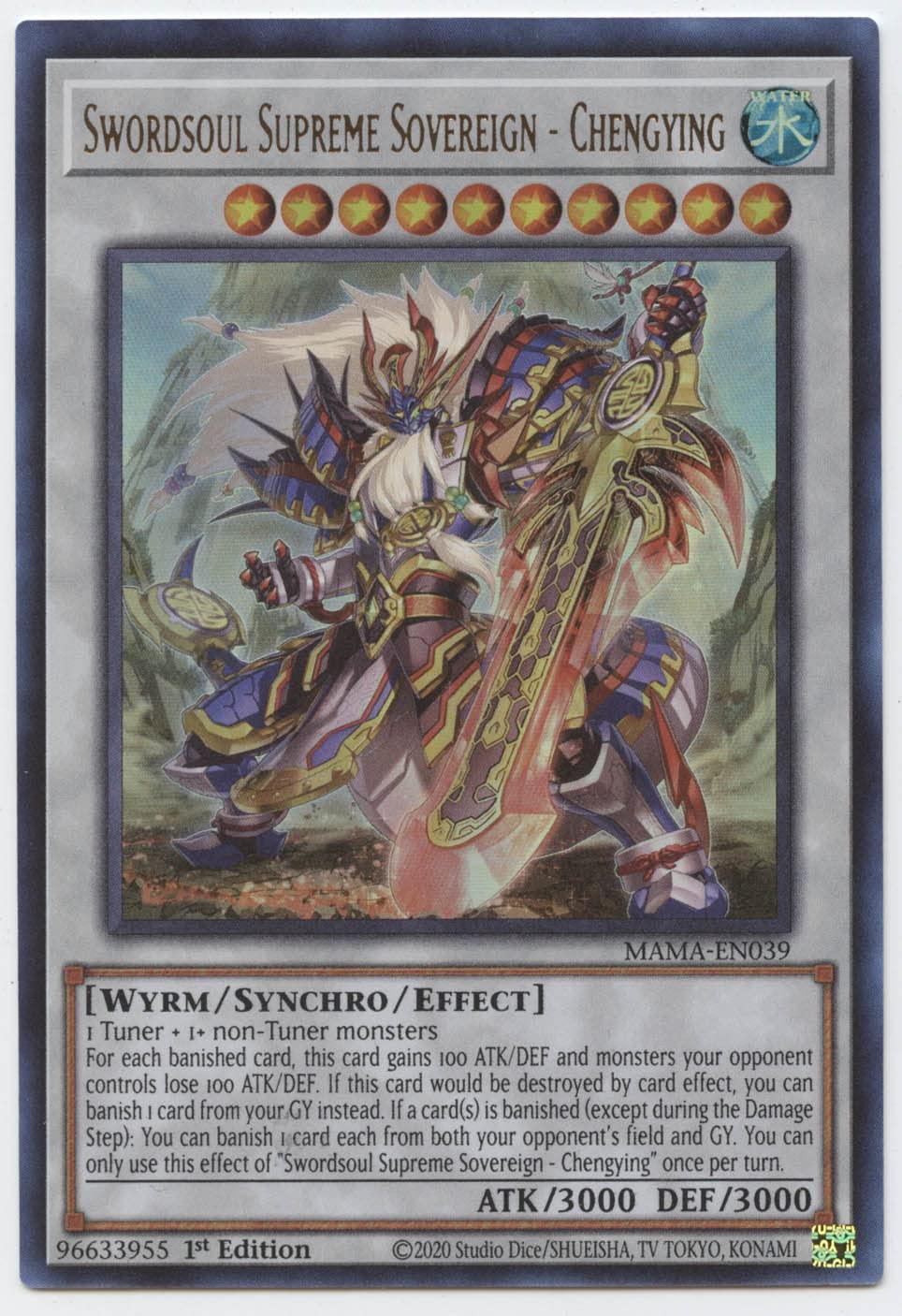 Swordsoul Supreme Sovereign - Chengying - Mama-En039 - Ultra Rare - 1St Edition