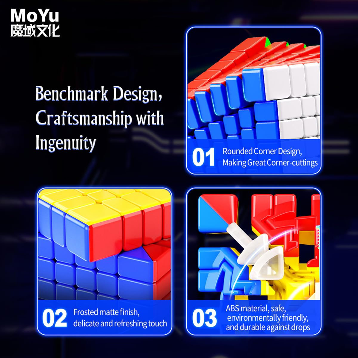 Hellocube Moyu Meilong 7X7X7 V2 Speed Cube Stickerless Magic Cube Puzzle Toy