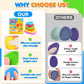 Fidget Toys Sensory Stone For Kids: Silicone Textured Worry Stones For Autism Kids - Quiet Fidgets For Students Anxiety Relief - Classroom Prizes Sensory Toys - Easter Basket Stuffers Egg Fillers