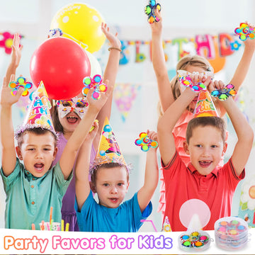 Gigilli 24 Pack Party Favors Fidget Spinners For Kids 4-8 8-12, Easter Basket Goodie Bags Stuffers For Kids 3-5, Egg Fillers Pop Mini Fidget Toys Bulk Classroom Prizes, Toddler Birthday Party Gifts