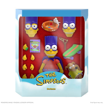 Super7 Ultimates The Simpsons Bartman - 7' The Simpsons Action Figure With Accessories Classic Tv Show Collectibles And Retro Toys