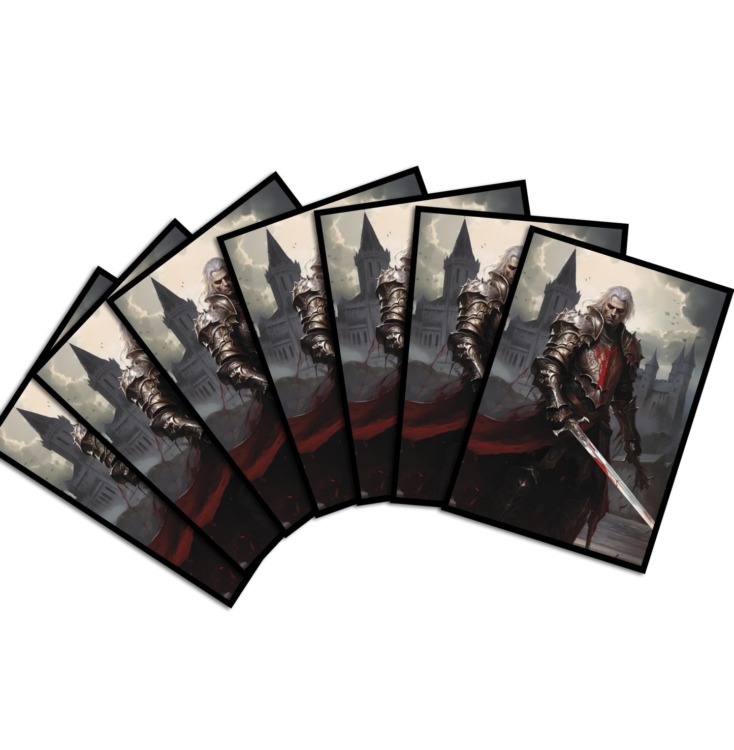 Digital Sorcery Studio Vampire Knight Game Card Sleeves - 102 Pack, Premium Plastic, Perfect Fit for MTG Vampire Commander Decks, Multicolored Digital Sorcery Studio Vampire Knight Game Card Sleeves - 102 Pack, Premium Plastic, Perfect Fit for MTG Vampire Commander Decks, Multicolored