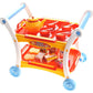 PowerTRC Tea Set Toy for Little Girls, Tea Trolley Cart w/ Tea Pots Cups Accessories, Tea Party Kitchen Pretend Play Set Gifts f