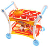 PowerTRC Tea Set Toy for Little Girls, Tea Trolley Cart w/ Tea Pots Cups Accessories, Tea Party Kitchen Pretend Play Set Gifts f