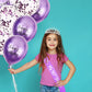 Lavender and Silver 10th Birthday Package: Glitter Sash, Crown, Foil Balloons & Latex Balloons