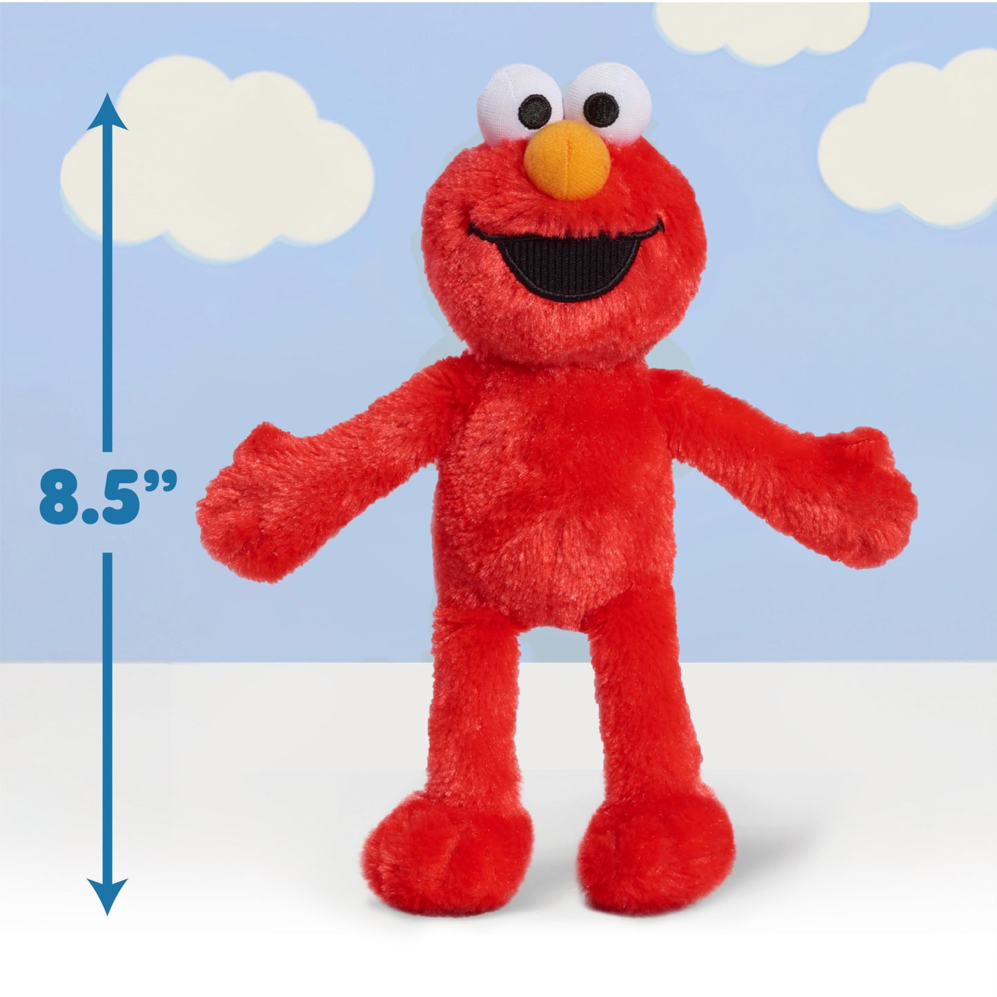 Just Play Elmo Plush Stuffed Animal, 8-inch Sustainable Red Toy for Kids, Model 57563, Ages 18 Months+