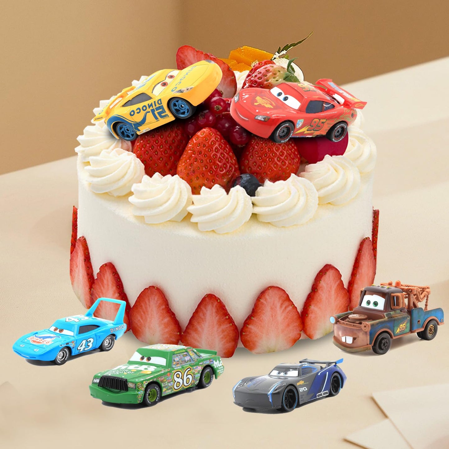 Iyzevk 6 Pcs Car Toys, Car Movie Die-Cast Toy Car Set, 1:55 Ratio, Birthday Gifts For The Kids (6 Pieces)