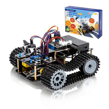 Acebott Smart Robot Tank Car Kit, 4Wd Remote Control Car Compatible With Arduino Ide, Electronic Programming Project/Stem Educat