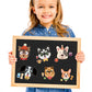 24 Sheets Dog Make A Face Sticker Sheets For Kids Todders Activities, Make Your Own Stickers For Kids Birthday Party Favor Suppl