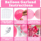 Nisocy Pink Balloons Garland Arch Kit, 18In 12In 10In 5In Different Size 124Pcs Hot Pink Metallic Pink Balloons For Pink Party,