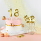 CAKE CODE 2.76 Inch Diamond Gold 12 Number Birthday Candles, Gold Number Candles, Cake Number Candles, Party Celebration