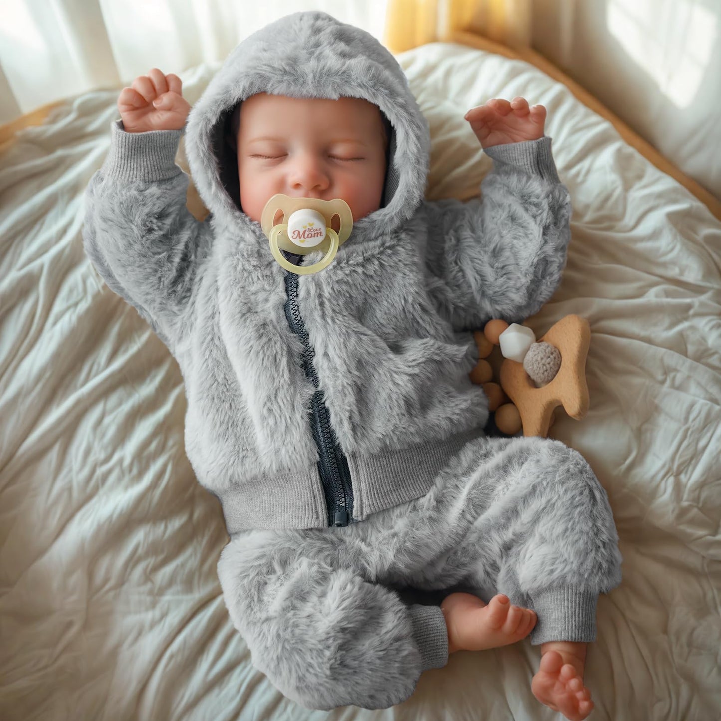 Adfo Lifelike Reborn Baby Dolls Boy - 17 Inches Full Body Vinyl Anatomically Correct - Realistic Newborn Baby Dolls - Real Life