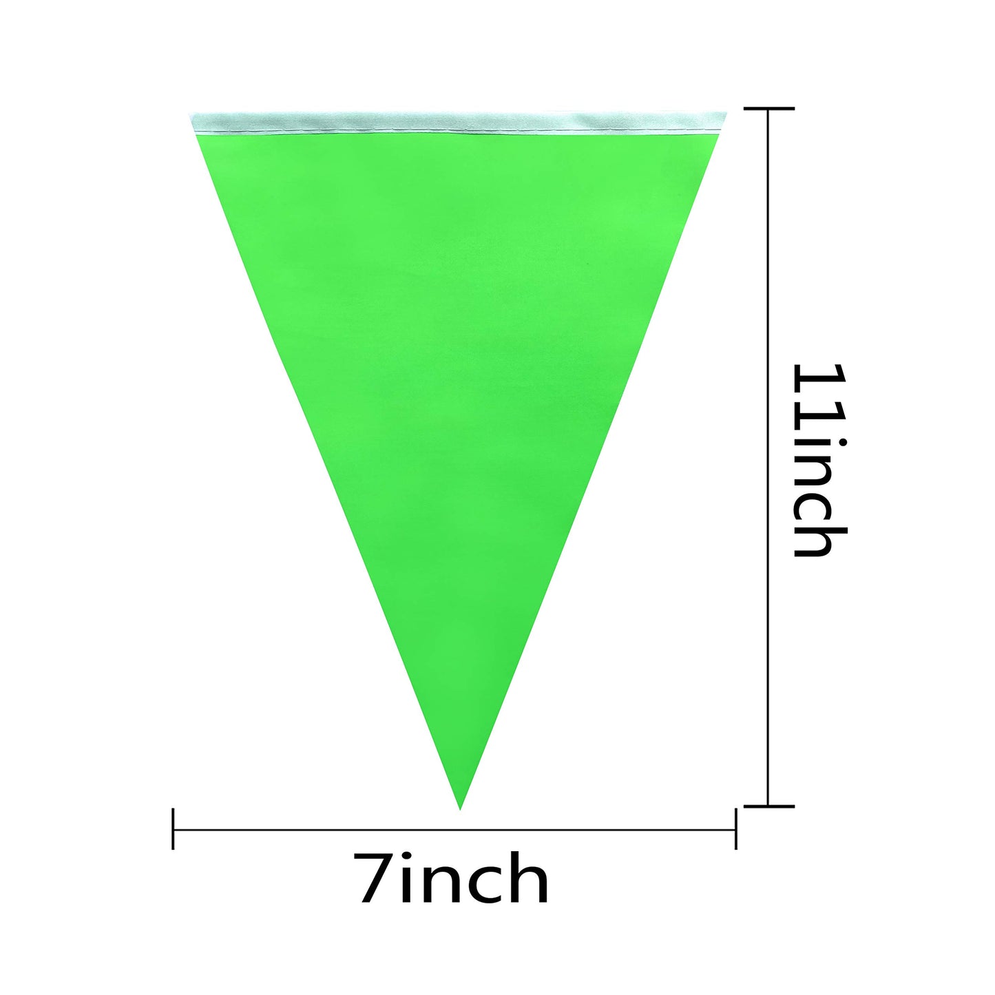 Tsmd Solid Green Pennant Banners Flags String Diy Bunting Flags,Party Decorations For Grand Opening,Kids Birthday,Party Events C