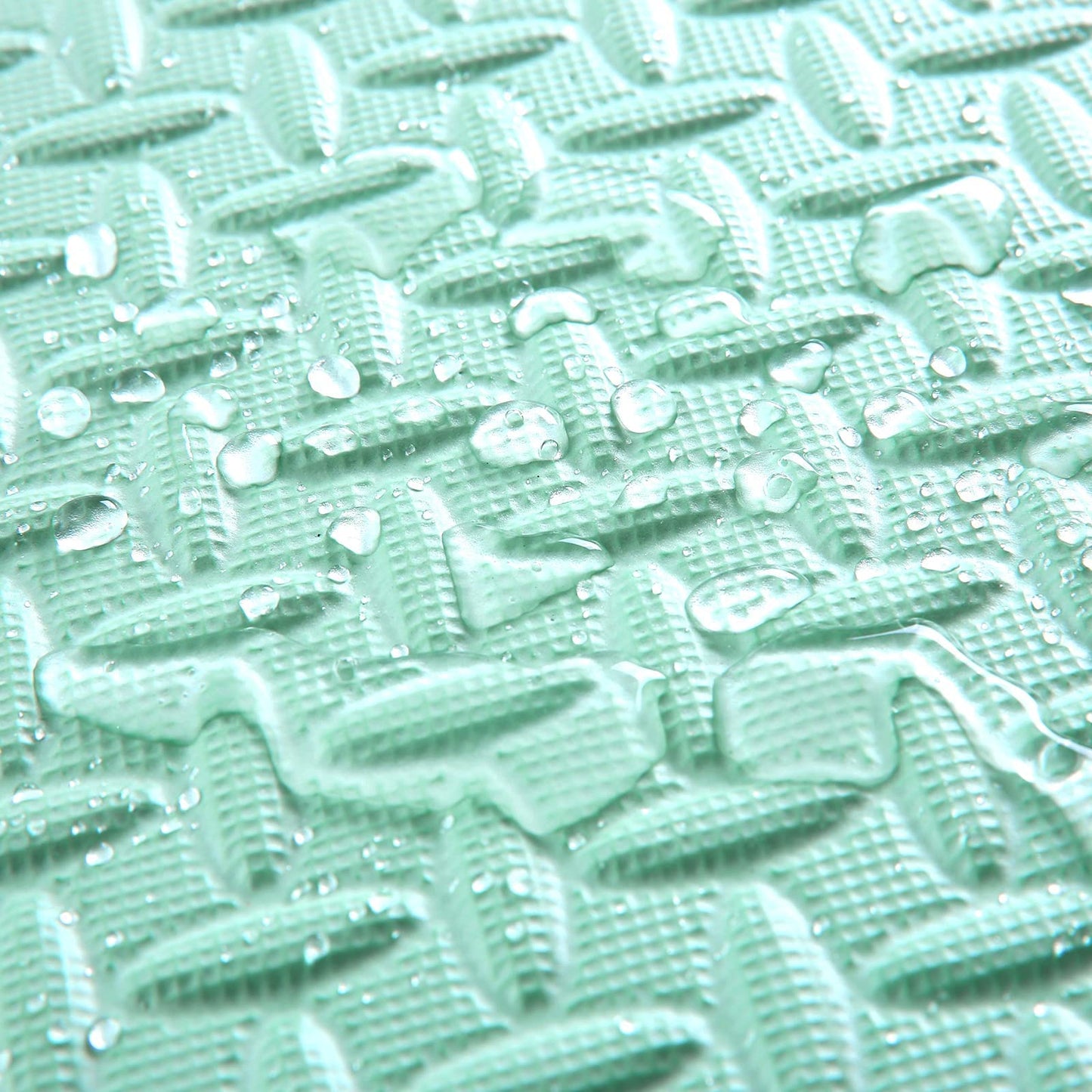 Tamiplay 16 Tiles Foam Play Mat, 0.4 Inch Thicked Interlocking Floor Mats With Solid Colors, Squares Baby Play Mat, Eva Foam Puzzle Floor Mat Foam Mats For Kids, Baby, Toddlers(White/Pink/Bean Green)