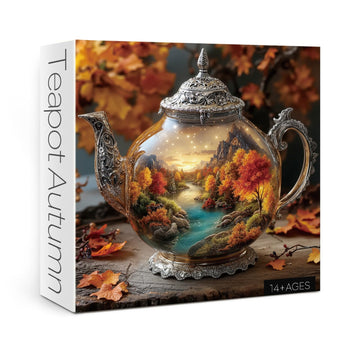 Autumn Puzzle 1000 Pieces Fall Kettle Landscape Puzzles for Adults 1000 Pieces Nature, Beautiful Autumn Scenic Art Jigsaw Puzzle
