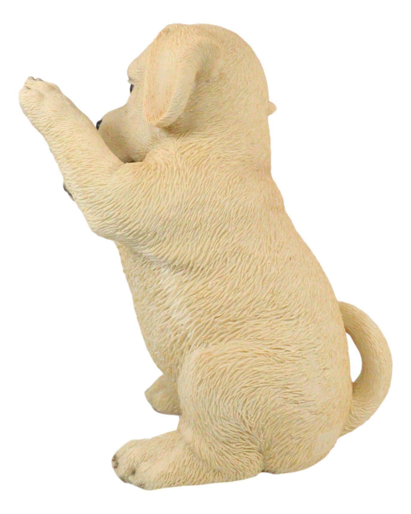Ebros Realistic Begging Adorable Labrador Puppy On Hind Legs Statue 6.25' Tall Pet Pal Labradors Dog Breed Collectible Lifelike Details Resin Decor Figurine With Glass Eyes Animal Sculpture